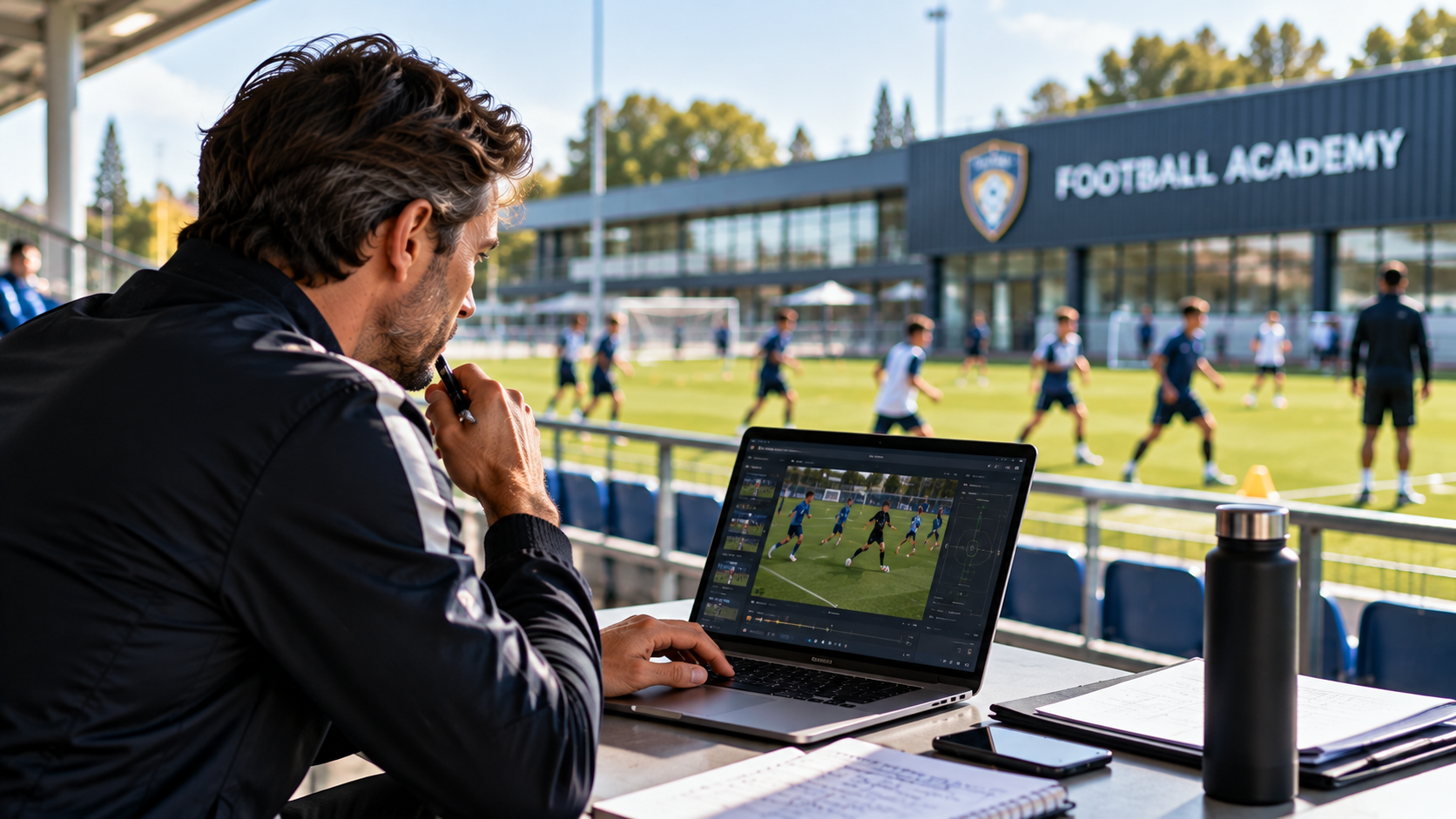 Analyse tactique depuis les tribunes