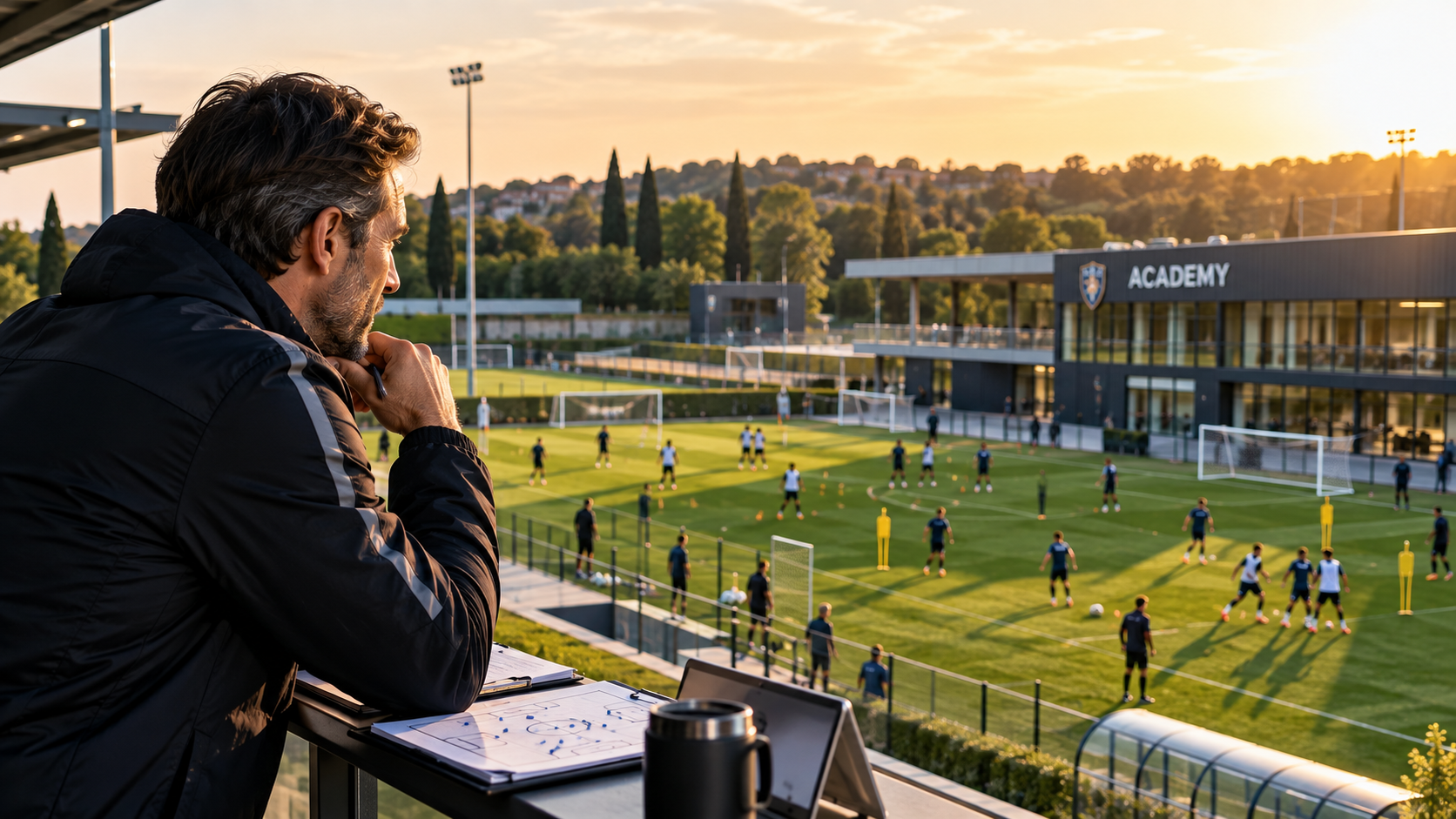 Entraînement au coucher du soleil