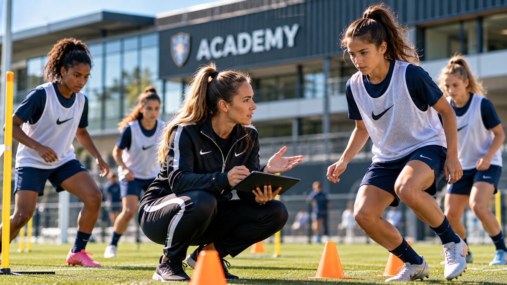 Entraînement de football à l’académie